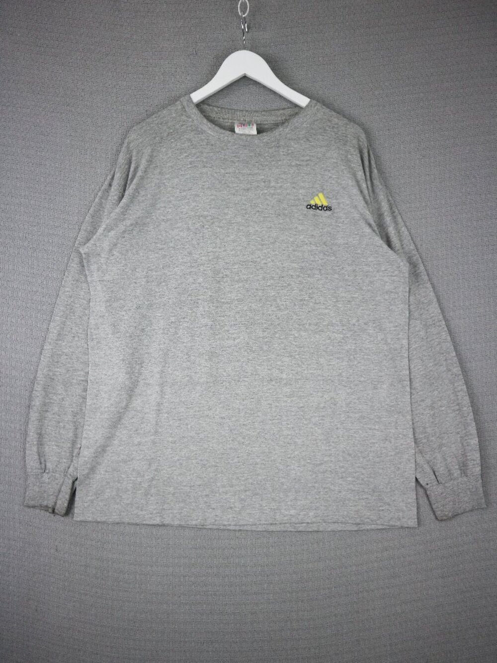 Adidas 1990s Vintage Long Sleeve Distressed Cotton Shirt Mens Large